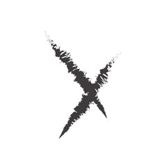 X-Shaped Cross Illustration 