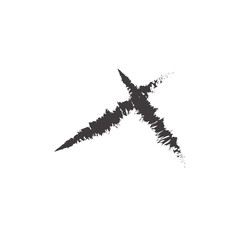 X-Shaped Cross Illustration 