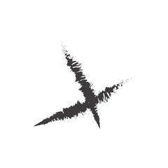 X-Shaped Cross Illustration 