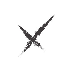 X-Shaped Cross Illustration 