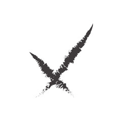 X-Shaped Cross Illustration 