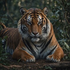 A time traveler meets a saber-toothed tiger—describe the encounter.
