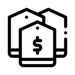 Price tag line icon