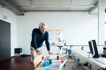 Engineer working in a modern laboratory office
