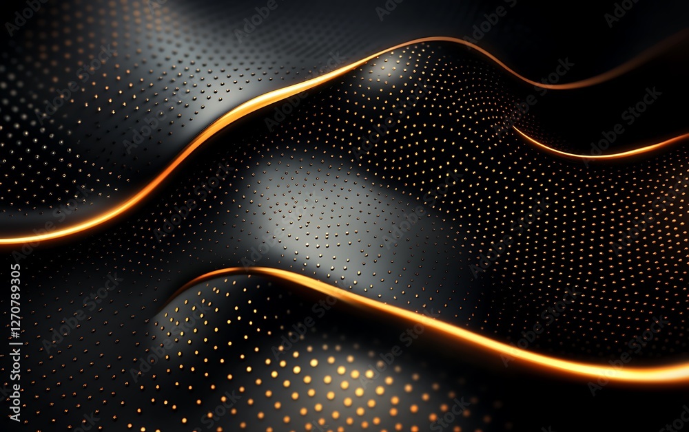 Aufkleber abstract wave background with gold lines for presentations, design templates, and web development