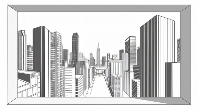 Vector Illustration of a City Building in a Flat Style
