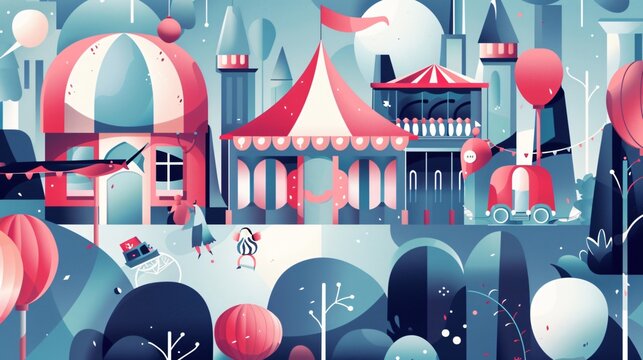 Circus Fun and Carnival Design Vector Illustration