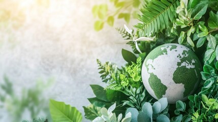 Green Earth, foliage, renewable energy, eco-friendly background, environmental concept