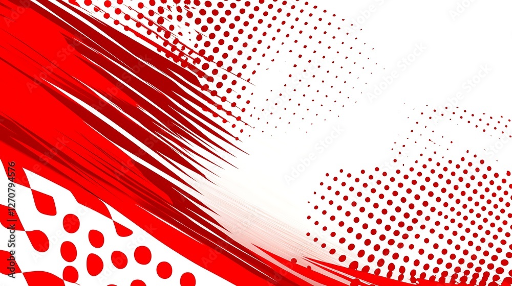 Aufkleber abstract red lines and dots overlay background for graphic design, web use, or presentation backdrop