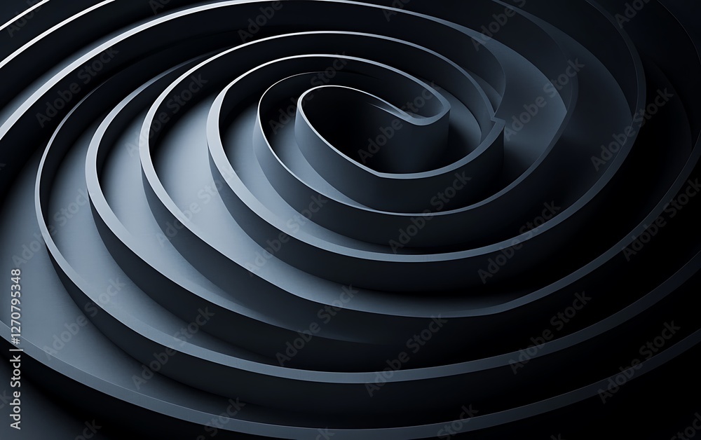 Aufkleber spiral form layers creating optical illusion, motion effect, and abstract pattern. use backgrounds