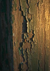 A realistic close-up of chipped paint texture