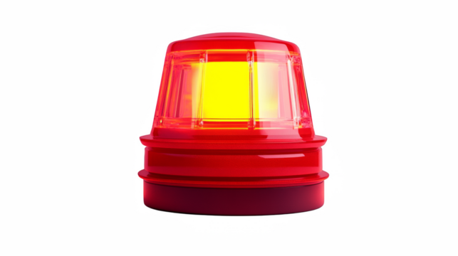 red light bulb isolated