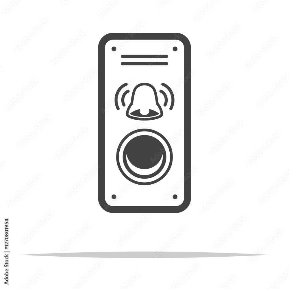 Canvas Prints wireless door bell outline icon transparent vector isolated
