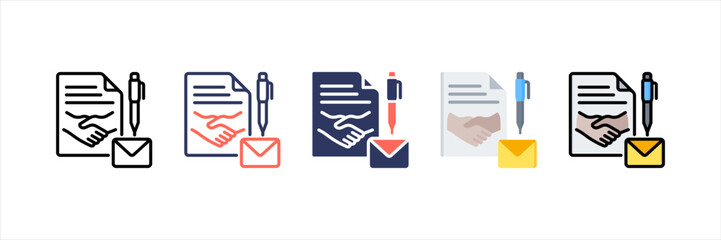 Cooperation Multistyle Icon Set