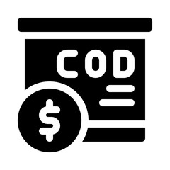 Cash on delivery glyph icon