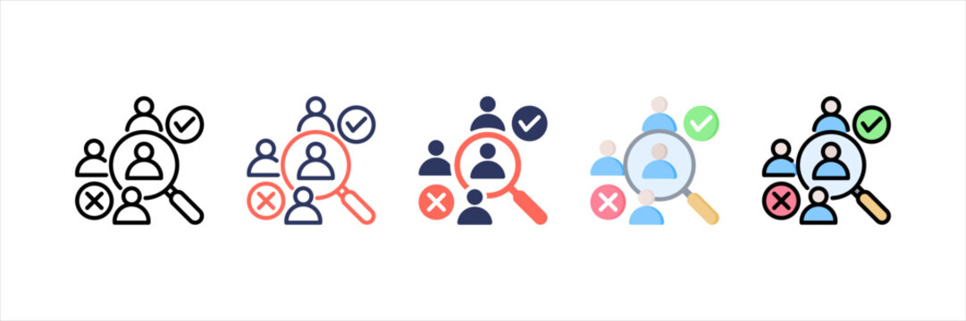 Selection Multistyle Icon Set