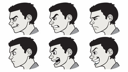 Doodle Style Cartoon Faces  Expressive Comic Emotions for Projects Art & Illustration