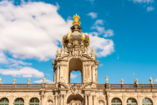 Zwinger palace with blue sky in summer, Dresden, Germany
