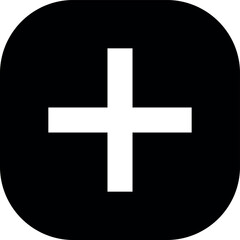 Obraz premium Add, new, plus icon symbol - create icons, more button in filled, thin line, outline and stroke style for apps and website. Vector icons