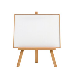 Blank easel board on a transparent background