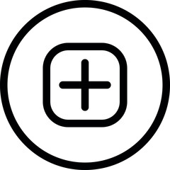 Obraz premium Add, new, plus icon symbol - create icons, more button in filled, thin line, outline and stroke style for apps and website. Vector icons