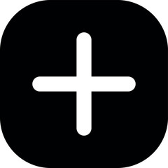 Obraz premium Add, new, plus icon symbol - create icons, more button in filled, thin line, outline and stroke style for apps and website. Vector icons