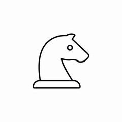 chess knight game icon vector sign