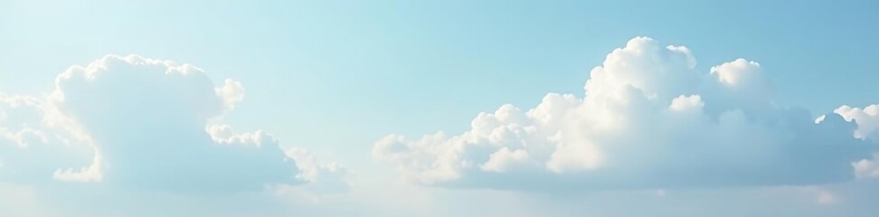 Soft grey clouds drift across a pale blue sky, pale, clouds, abstract