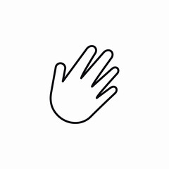 hand gesture touch icon vector sign