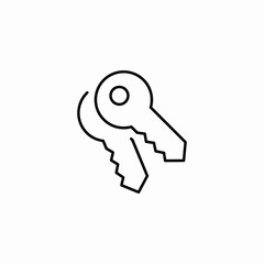 key access security icon vector sign