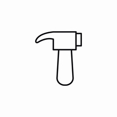 hammer repair tool icon vector sign