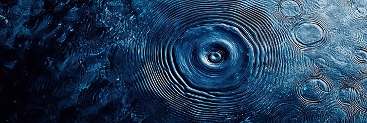 Falling drops of water. Splash effect after collision a falling drops with water Surface