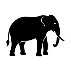 Fototapeta premium Wildlife Conservation Symbol: Elephant Graphic Vector