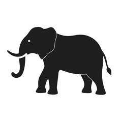 Fototapeta premium Wildlife Conservation Symbol: Elephant Graphic Vector