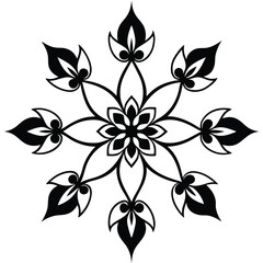 Intricate Floral Motif Silhouette Collection