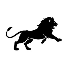 Obraz premium High-Quality Black Lion Illustration Vector for Designers