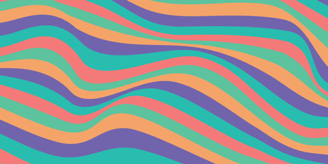 Abstract colorful retro psychedelic trippy background. Vector illustration design.