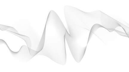 Elegant abstract design featuring monochrome wavy fine lines intertwined against a white background, Modern colorful wavy lines pattern design element. Suitable for banner, cover, poster, website.