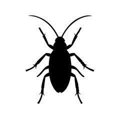 Stylish Cockroach Silhouette Vector for Creative Designs"