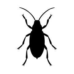 Fototapeta premium Customizable Cockroach Silhouette Vector Art for Projects