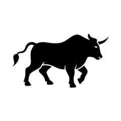 Obraz premium High-Quality Bull Icon Silhouette for Designers