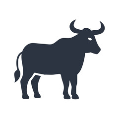 High-Quality Bull Icon Silhouette for Designers"