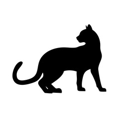 Obraz premium Modern Cat Logo Silhouette for Creative Projects