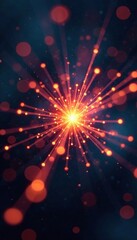 Obraz premium Radiant fibers illuminated by countless tiny spotlights, fibers, light, luminous