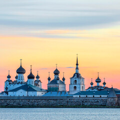 Russia, Solovki. Solovetsky Monastery. Nature of Solovetsky Islands. Travel and tourism....