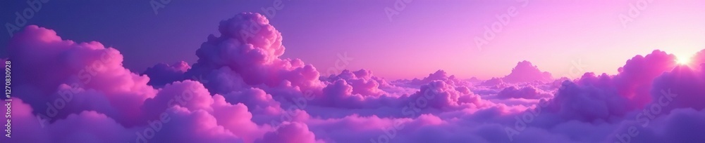 Wall mural wispy purple clouds drift across the horizon in stratosphere, atmospheric, purple clouds