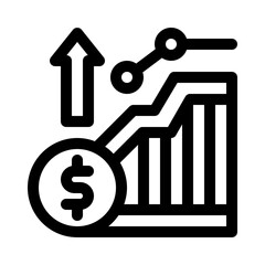 Stock Market Investment line icon