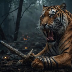 A cursed warrior must find the legendary tiger spirit to break their spell.