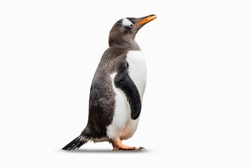 Obraz premium Penguin isolated on white background with clapping path full of depth of field 