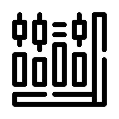 Stock chart line icon